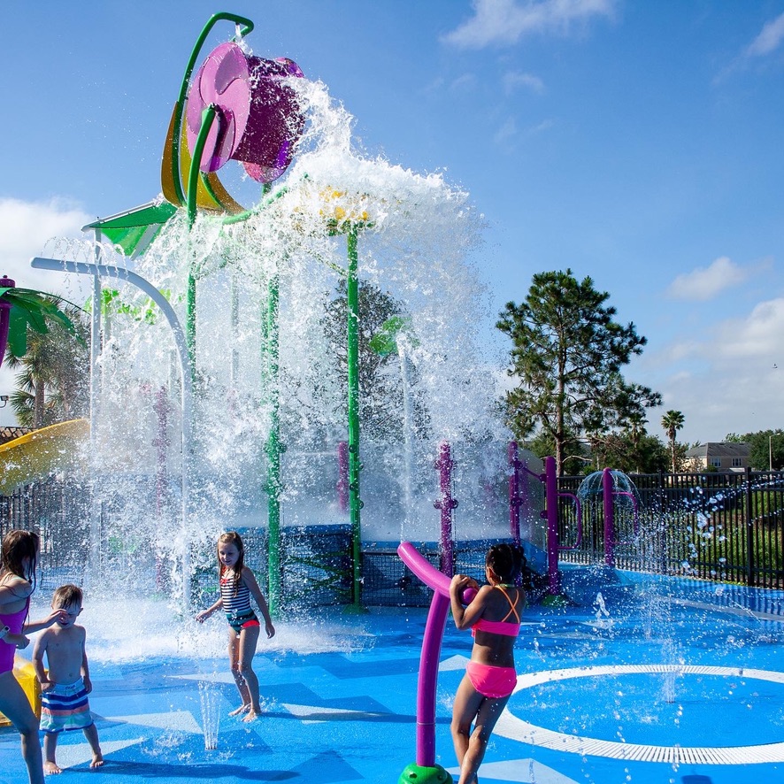 Children playing at the Windsor Hills water park